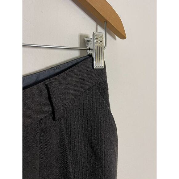 Poetry 6 Trousers Pants Dark Brown Pleated Virgin Wool Blend High Rise Preppy - Picture 7 of 9